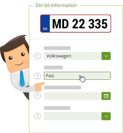 Sådan virker Forsikringsportalen - step 2. Indtast informationer